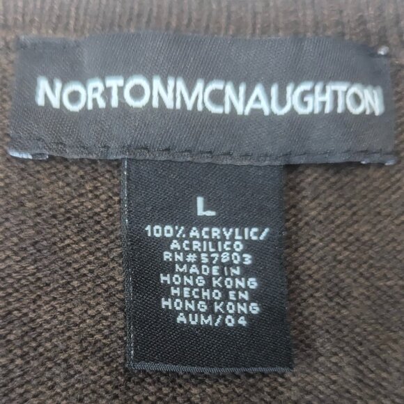 Norton McNaughton Size Large Brown Fall Sweater - Picture 3 of 9